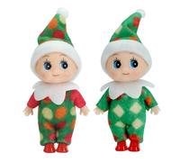 POPOYU Christmas Baby Elf Doll for Boys&Girls,Christmas Accessory Tiny Baby Elf Doll Xmas Tradition Mini Elf·Baby Dolls Novelty Toys,Baby·Elves Dolls Toy for Kids Xmas New Year Gift Stocking Stuffers