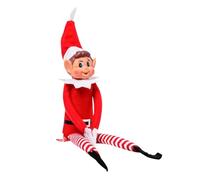 POPOYU Christmas Doll on the Shelf Toy, Naughty Xmas Elves, Boy Doll with Hat, Playful Figure, Hook and Loop Grip Elves Behavin Badly Christmas Family, Xmas New Year Gifts Stocking Stuffers