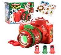 POPOYU Christmas Projector Camera for Kids,Christmas Slide Projector Camera with Realistic 3 Patterns Camera Projector,Kids Sleep Story Projector for Fun Christmas Stocking Eve Box Fillers