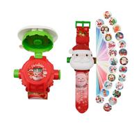 POPOYU Christmas Projector Wrist Watch for Kids,Christmas Slide Projector Watch with Realistic 24 Patterns Watch Projector,Kids Sleep Story Projector for Fun Christmas Stocking Eve Box Fillers