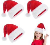 POPOYU Christmas Sequin Santa Hat,Sparkly Gold Christmas Sequin Hat for Adults,Luxury Santa Hats ChristmasCap Santa Claus Hats Father Xmas Costume Fancy Dress Accessory for Xmas New Year Party