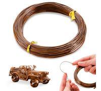 POPOYU Craft Wire Aluminum 18 Gauge 1mm,165 Feet Bronze Florist Wire Floral Wires,Metal Modelling Wire Armature Wire for Jewellery Making,Stainless Steel Wire for Craft,Floral,Jewellery Making Tools