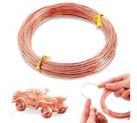 POPOYU Craft Wire Aluminum 18 Gauge 1mm,165 Feet Rose Gold Florist Wire Floral Wires,Metal Modelling Wire Armature Wire for Jewellery Making,Stainless Steel Wire for Craft,Floral,Jewellery Making