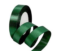 POPOYU Dark Green Satin Ribbon 20mm for Gift Wrapping,23 Meters Dark Green Hair Ribbon Cake Bows,Solid Color Fabric Polyester Satin Ribbon for Balloons,Christmas,St.Patrick's Day Irish Party