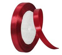 POPOYU Dark Red Satin Ribbon 10mm,22m Claret Red Hair Ribbon Cake Bows for Gift Wrapping,Polyester Ribbon Union Jack British Party for 2023 King Charles III Coronation Decorations,Birthday Party