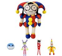 POPOYU Digital Pomni Jax Plushies Stuffed Pomni Jax Plushie Doll,The Amazing Circus Jumper Plush Toys,Cute Soft Stuffed Figure Plush Doll for Kids Boys Girls TV fans Birthday Gifts