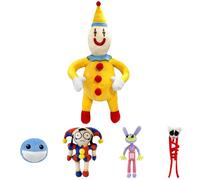 POPOYU Digital Pomni Jax Plushies Stuffed Pomni Jax Plushie Doll,The Amazing Circus Jumper Plush Toys,Cute Soft Stuffed Figure Plush Doll for Kids Boys Girls TV fans Birthday Gifts