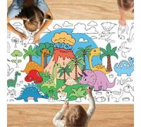 POPOYU Dinosaur Giant Tablecloth Coloring Poster for Teens 14+,Giant Coloring Poster,Colouring Sheets Party Paper Tablecloth,Dinosaur Activity Packs for Boys Girls Craft Birthday Party Favors Supplies