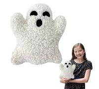 POPOYU Halloween Ghost Plush Cushion Pillows 40cm,Halloween.Throw Ghost Pillow,GhostSpooky Cushion Sofa Bed Home Decor for Halloween,Cute Boo Pillow for HalloweenParty Game,Boo Basket Gifts