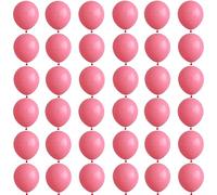 POPOYU Macaron Red Balloons 12 inch,36P Pastel Light Red Balloon Thick Natural Latex Birthday Party Tiny Helium Decorations for Baby Shower Wedding Festival Kids Decors