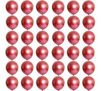 POPOYU Red Chrome Balloons,Metallic Red Balloons 12 inch,36 Pcs Thick Natural Latex Balloon Shiny Birthday Party Helium Decorations for Baby Showers,Engagement Wedding,Graduation