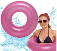 POPOYU Transparent Swimming Ring Inflatable Kids Float, 76cm Pool Floats Rubber for Swimming, Kids, Red Swim Inflatables Pools Water Summer Beach