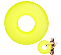 POPOYU Transparent Swimming Ring Inflatable Pool Rings for Adults,91cm Floats Rubber Swim,Swimming Inflatables Adult,Yellow Adult Swim Water Summer Beach