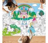 POPOYU Unicorn Giant Tablecloth Coloring Poster,Giant Coloring Poster,Colouring Sheets for Kids Party,Princess Unicorn Activity Packs for Kids Boys Girls Craft Birthday Party Favors Supplies