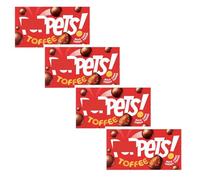 Popp petts Chewy Toffee Milk Chocolate, 4 x 39g Multipack Box Bundle - Traditional Retro Confectionery Toffees Sweets Candy Cartons - Movie Night Snacks