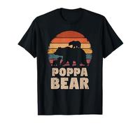 Poppa Bear Vintage Retro Funny Father's Day 2 Cubs Kids T-Shirt