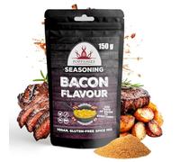 Poppamies Bacon Flavour Vegan Spice Mix - 100% Natural BBQ Seasoning - Perfect for Meat Potatoes Vegetables or as a Popcorn Seasoning - Large Pack 150g