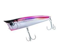 Popper Bait 90mm 15g with Hook 3D Eyes Floating Fishing Lure | Artificial Hard Bait for Freshwater Saltwater Surface Fishing with Bubble Trail and Stealth Entry Design