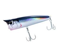 Popper Bait 90mm 15g with Hook 3D Eyes Floating Fishing Lure | Artificial Hard Bait for Freshwater Saltwater Surface Fishing with Bubble Trail and Stealth Entry Design