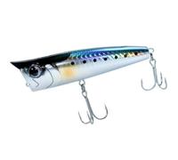 Popper Bait 90mm 15g with Hook 3D Eyes Floating Fishing Lure | Artificial Hard Bait for Freshwater Saltwater Surface Fishing with Bubble Trail and Stealth Entry Design
