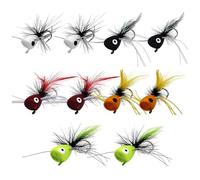 Poppers for Fly Fishing, Set of Fishing Lures Popper for Fly Fishing - Multifunctional Water Accessories Suitable for Salmon Bass Trout Fish Moon | Artificial for Beginners and Experts | Migl