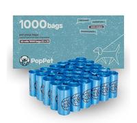 Poppet, 50 Rolls 1000 Extra Stretch Dog Poop Bags - Heavy Duty - Easy to Open & Leak Proof Recycled Material - For All Dispensers - Pack of 50 Rolls