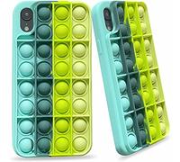 Poppet Fidget Silicone Phone Case Compatible with iPhone XR Poppet Phone Case, Green Boys Phone Case Stress Relief Protective Shockproof Anti-anxiety & Anti-depression Phone Cover