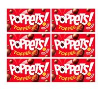 Poppets Milk Chocolate Chewy Toffee Pack of 6, 39g