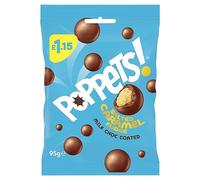 Poppets Salted Caramel Fudge 95g Delicious Tasty And Twisty Treat Gift For Birthday, Christmas (Pack of 10)