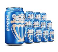 Poppi Sparkling Prebiotic Soda Cream Soda 12 fl oz Pack of 12 - Refreshing Low-Calorie Drink with Cassava Root Fibre and Apple Cider Vinegar - 5g Sugar, Gluten-Free, Non-GMO, Prebiotics for Gut Health