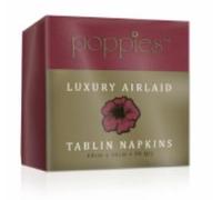 Poppies 40CM Bordeaux AIRLAID Napkin (Pack of 50)