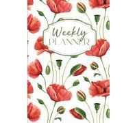 Poppies Composition Notebook - Quarterly Weekly Planner - Undated 3-Month Layout with To-Do & Drawing | 6×9, 146 Pages