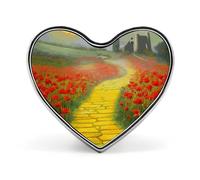 Poppies Field Yellow Brick Road Button Pin Design Your Own Personalized Pin Cute Button Badge Exquisite Heart Badge Fashion Brooch Metal Decorative Lapel Pins for Hat Clothes Backpack