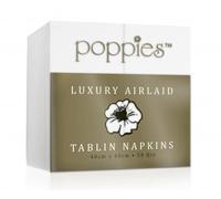 Poppies White Linen Effect Napkins 500 x 40 x 40/8 Fold (4048WH)