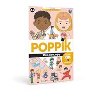 POPPIK 1841222 Sticker Poster, Human Body, Interactive Learning Poster with Removable Stickers, Multilingual Knowledge Poster, for Ages 4+, 68 x 100 cm