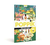 POPPIK 1841281 German Interactive Educational Poster with Removable Stickers Multilingual Knowledge Poster for Children from 7 Years 68 x 100 cm