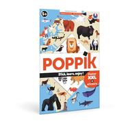 Poppik Discovery Sticker Kit Animals of The World - for Ages 5 and Above. Fun, Educational Poster Kit for Kids