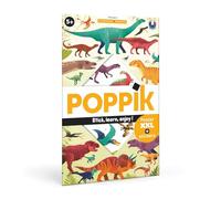 POPPIK,one Size,Multicoloured,DIS005 Discovery Sticker Kit Dinosaurs - for Ages 5 and Above. Fun, Educational Poster Kit for Kids