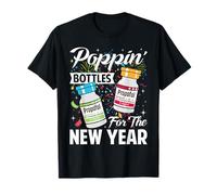 Poppin' Bottles for New Year 2026 ICU Nurses New Years Eve T-Shirt