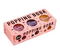 Popping Boba Set for Bubble Tea | Boba Kit Gift Set Contains 3 Flavours of Boba Pearls Making 9 Servings With 9 Paper Straws | Strawberry, Raspberry and Peach Bubbles | By The TeaShed