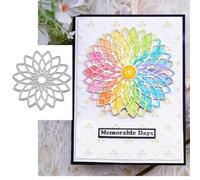 Popping Flower Medallion Metal Die Cuts,Spring Flower Frame Cutting Dies Cut Stencils DIY Scrapbooking Decorative Embossing Paper Scrapbooking Card Making
