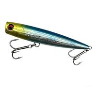 Popping Lure Hard Bait for Surface Fishing Tuna for bass Saltwater 65g | Realistic Splashing Action, Saltwater Construction, Vibrant Blue Colour, Mimics Live Prey For Predatory Fish