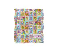 LOGOVISION Popples Blanket, 152 x 127 cm Popple Squares Silky Touch Super Soft Throw Blanket