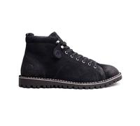 Popps 1961 Mens Smart Casual 100% Real Leather Ankle Monkey MOD Lace Up Boots Navy