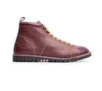 Popps 1961 Mens Smart Casual 100% Real Leather Ankle Monkey MOD Lace Up Boots Oxblood