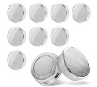 Poppstar 10 Disc Magnets, Diameter 30 mm, Height 9 mm, Extra Strong, Adhesive Force up to 22 kg, Silver