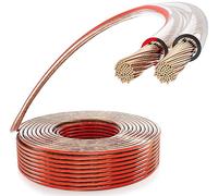 Poppstar 10m Speaker Cable 2x2.5 mm² (solid copper inner conductor OFC 99.99%, transparent PVC sheath)