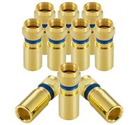 POPPSTAR 10x SAT F-compression plug, for coaxial cable (RG58,RG59,5-7.5mm), gold plated
