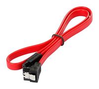 POPPSTAR 1x 0.5m Sata 3 HDD SSD cable with clip plug straight to 90 degree right-angle, up to 6 Gbps, red