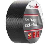 POPPSTAR 1x Self-fusing Universal Insulating Tape, Sealing Tape, LxWxH 10m x 50mm x 0.76mm, Black